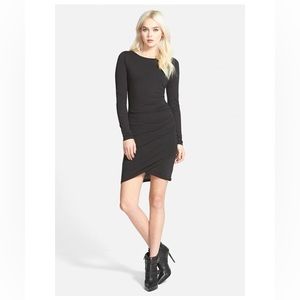 Leith Tildon Ruched Long Sleeve Dress